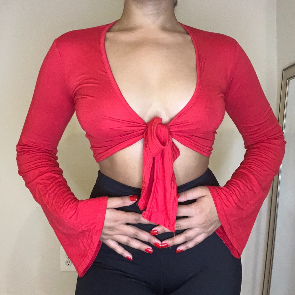 COPY - Tie Front Crop Top